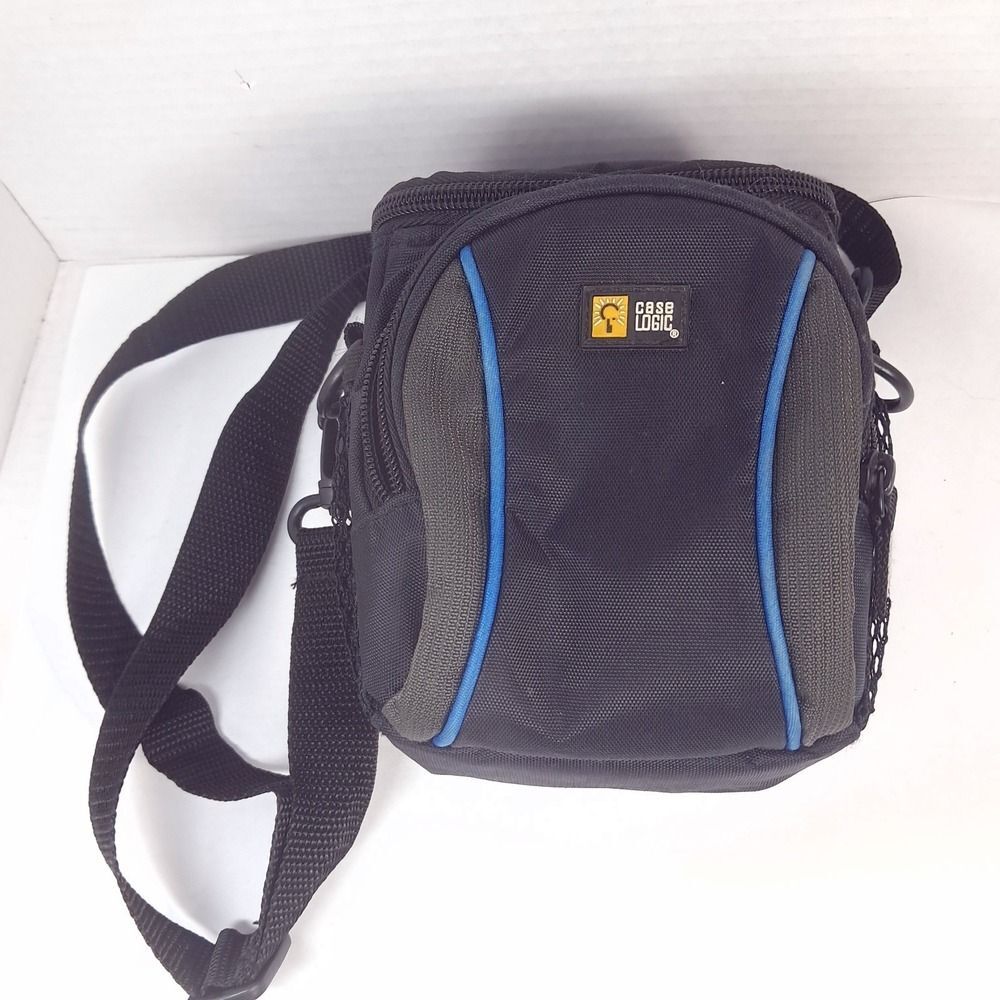 Case Logic camera case bag compact point & shoot film black blue caselogic strap
